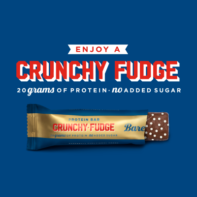 Eiwitten nodig? Probeer de nieuwe Crunchy Fudge van Barebells!