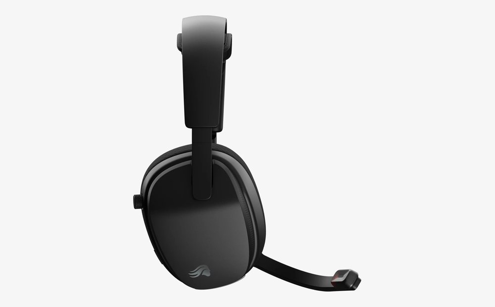 Zijaanzicht van de Glorious GHS Wireless InfinitePlay met boommicrofoon